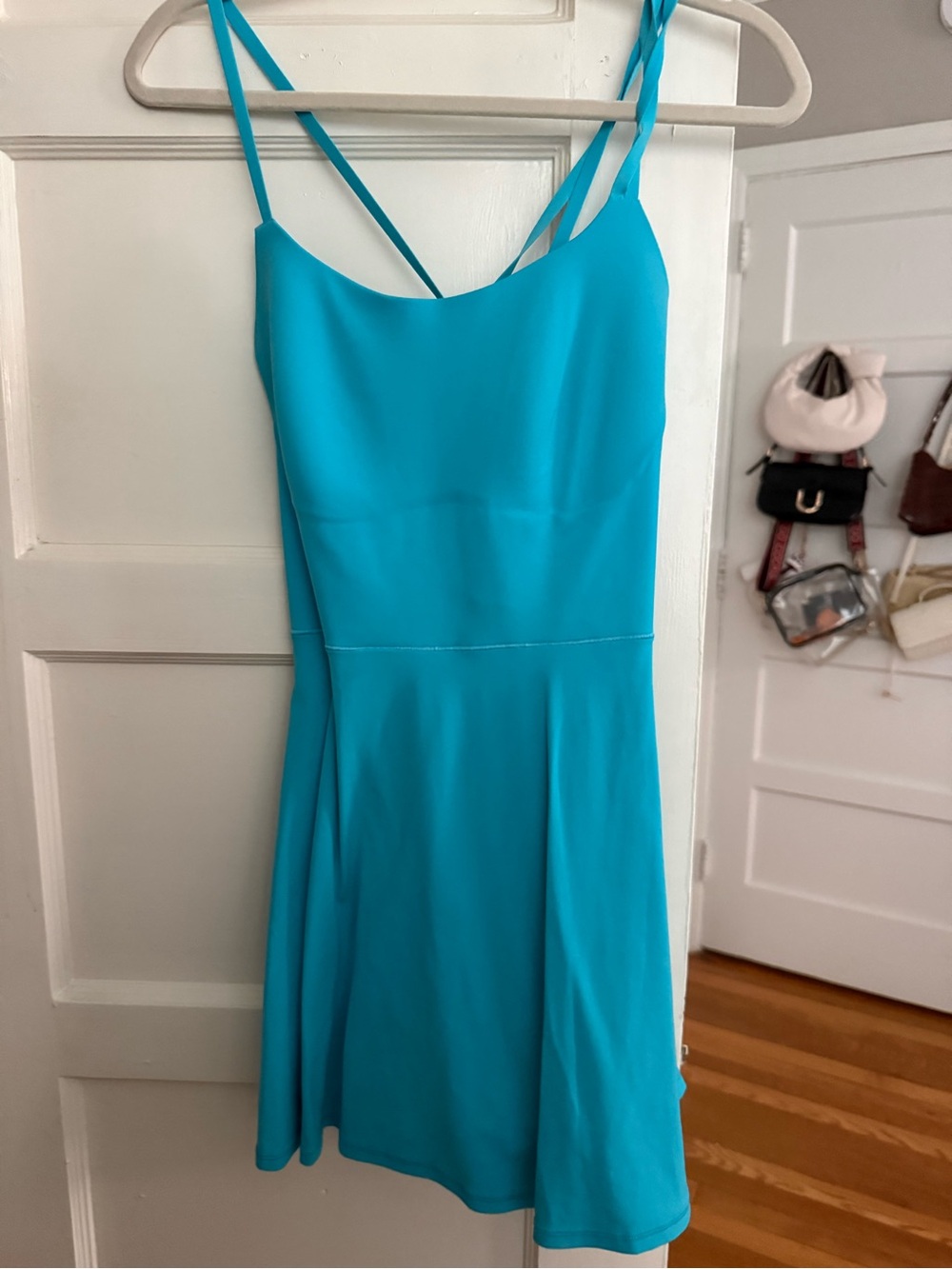 aerie Bright Turquoise Double-Strap Mini Dress